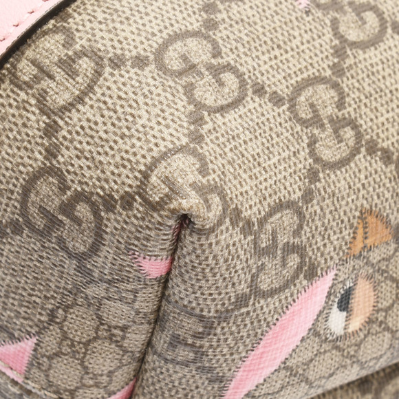 Gucci Line Papagallo Handbag GG Supreme Canvas Pink - Picture 9 of 12